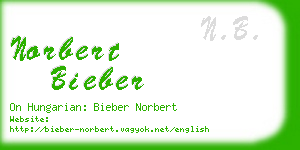 norbert bieber business card